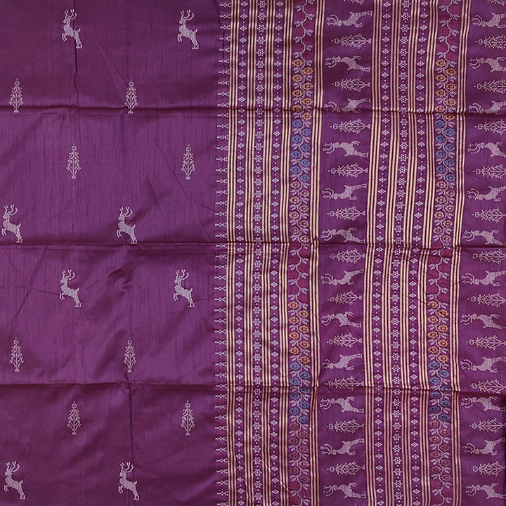 Hayagrivas Purple Fancy Cotton Saree SSCBF84F13-5