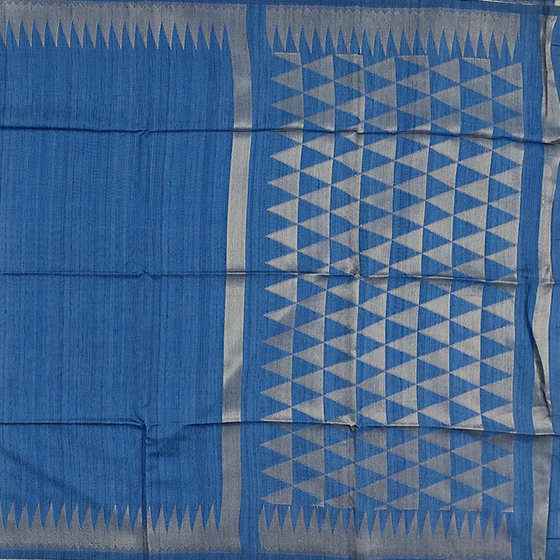 Hayagrivas Royal Blue Fancy Cotton Saree SSCBF84F16-6