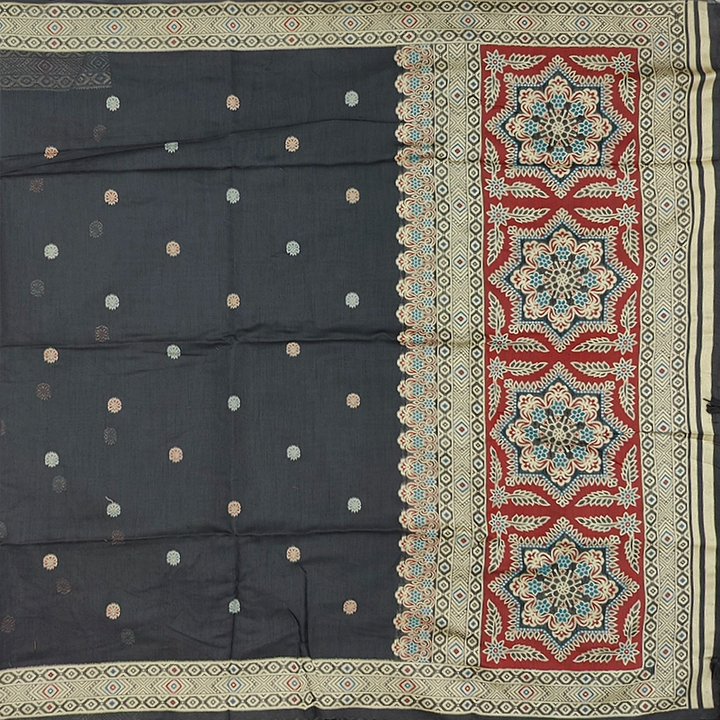 Hayagrivas Black Fancy Cotton Saree SSCBF84F19-11