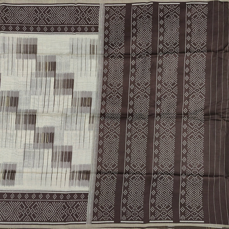 Hayagrivas Half-White Fancy Cotton Saree SSCBF84F19-17