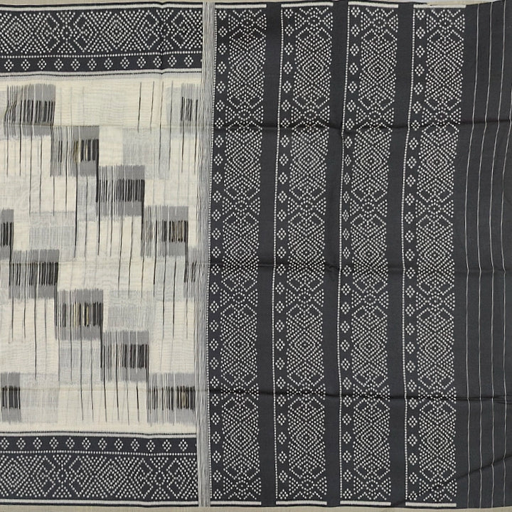 Hayagrivas Half-White Fancy Cotton Saree SSCBF84F19-22