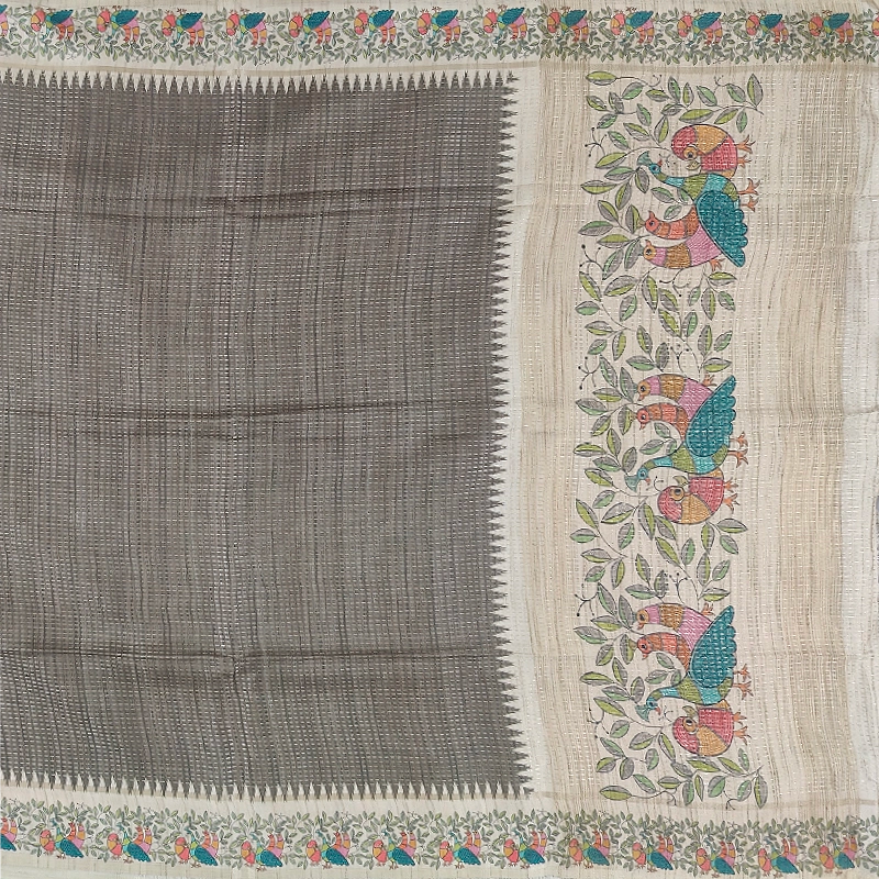 Hayagrivas Grey Fancy Cotton Saree SSCBF84F4-1