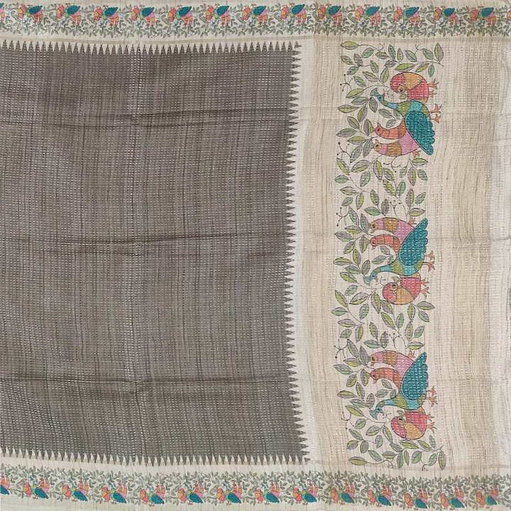 Hayagrivas Grey Fancy Cotton Saree SSCBF84F4-1