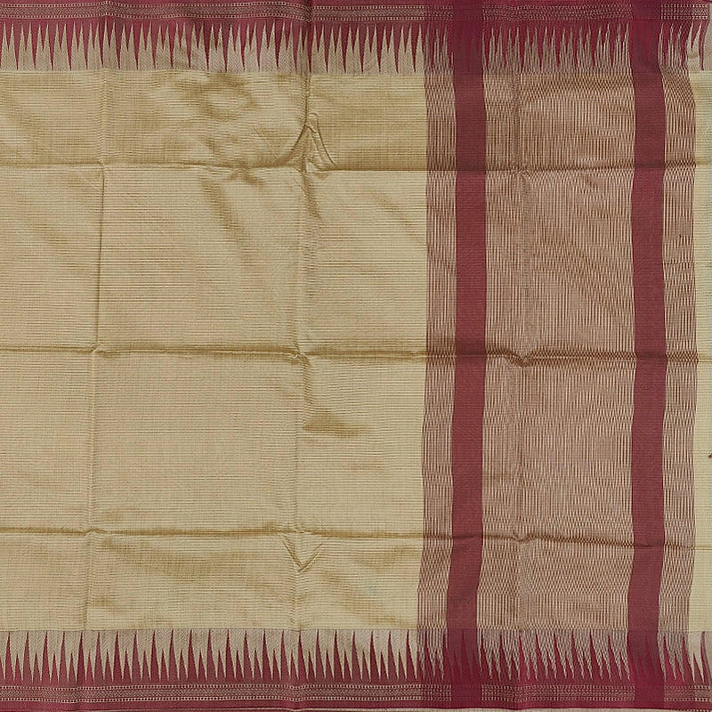 Hayagrivas Beige Fancy Cotton Saree SSCBF89F1-1