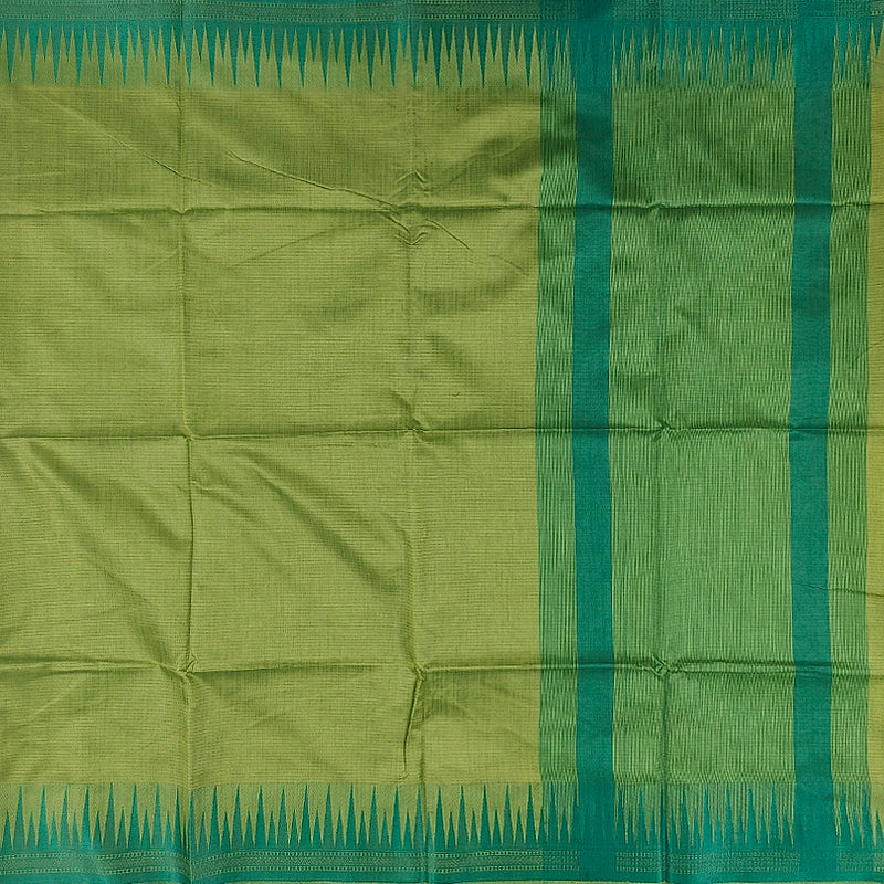 Hayagrivas Lime Green Fancy Cotton Saree SSCBF89F1-4