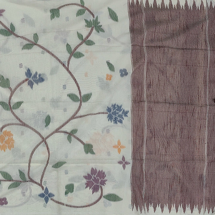 Hayagrivas Off-White Fancy Cotton Saree SSCBF89F6-6