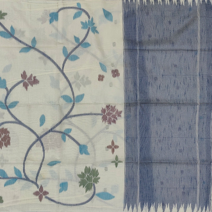 Hayagrivas Off-White Fancy Cotton Saree SSCBF89F6-7