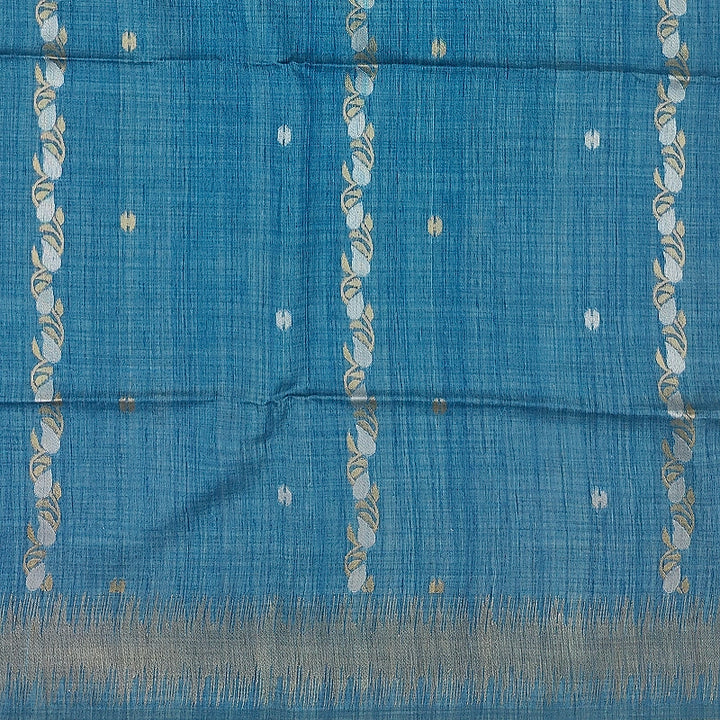 Hayagrivas Blue Fancy Cotton Saree SSCBF92F1-6