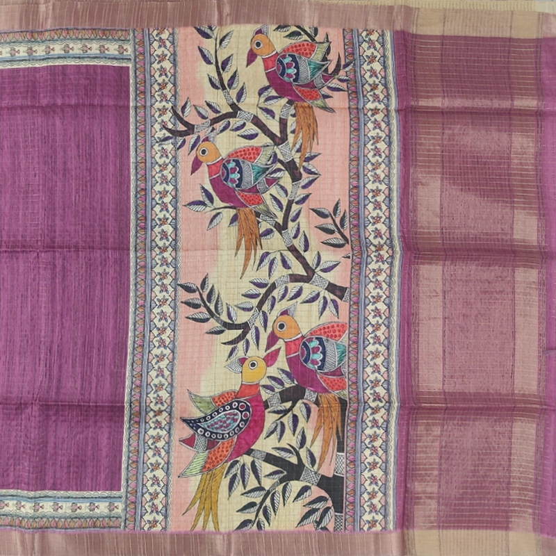 Hayagrivas Purple Fancy Cotton Saree SSCBF92F13-10