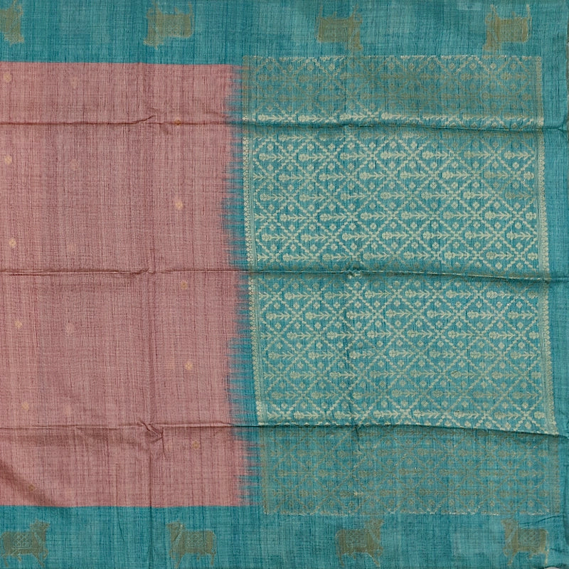 Hayagrivas Dusty Pink Fancy Cotton Saree SSCBF92F2-1