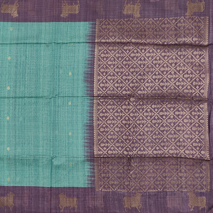 Hayagrivas Sea Green Fancy Cotton Saree SSCBF92F2-2