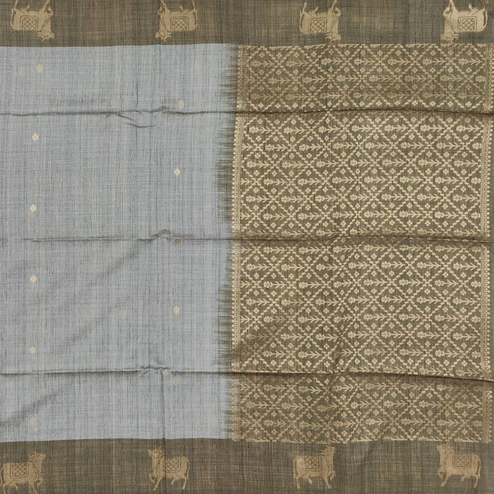 Hayagrivas Grey Fancy Cotton Saree SSCBF92F2-5