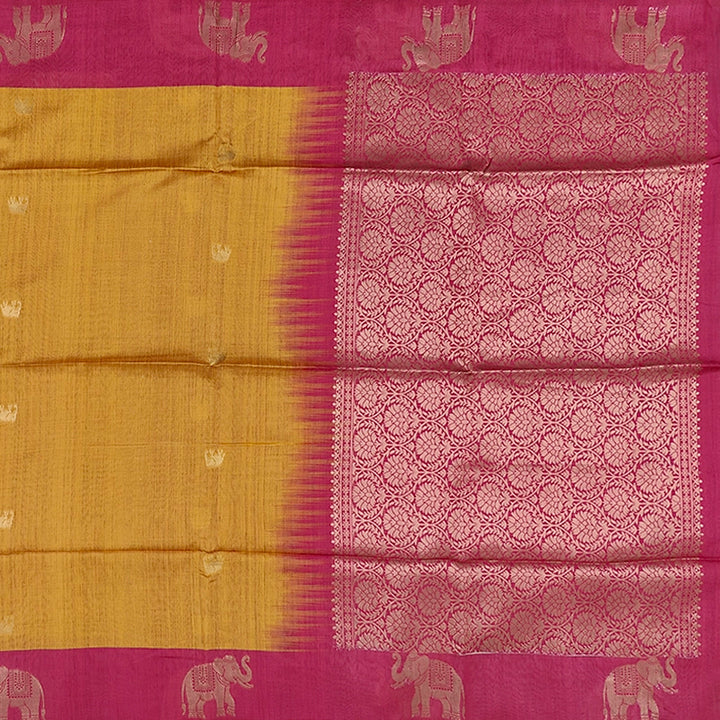 Hayagrivas Mustard Yellow Fancy Cotton Saree SSCBF92F3-4