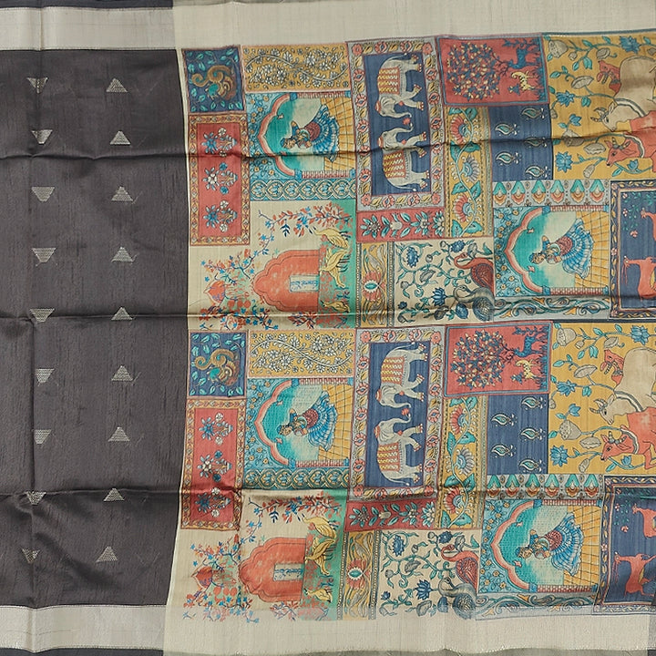 Hayagrivas Black Fancy Cotton Saree SSCBF92F6-3