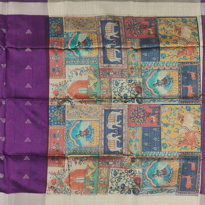 Hayagrivas Purple Fancy Cotton Saree SSCBF92F6-4