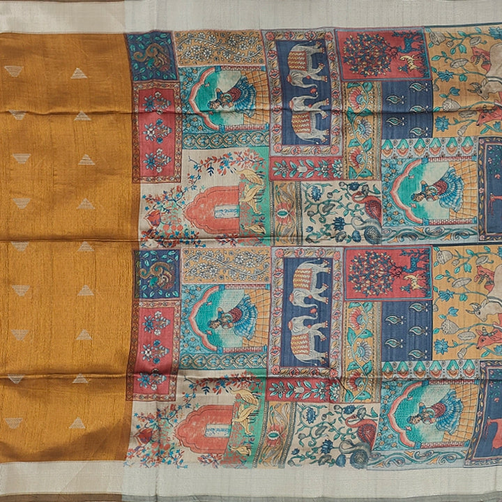 Hayagrivas Mustard Fancy Cotton Saree SSCBF92F6-6