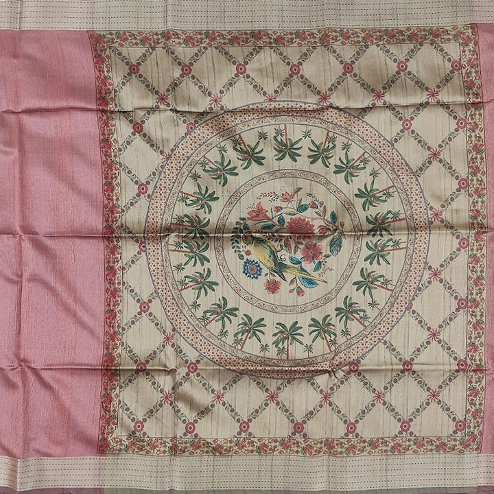 Hayagrivas Pink Fancy Cotton Saree SSCBF92F8-3