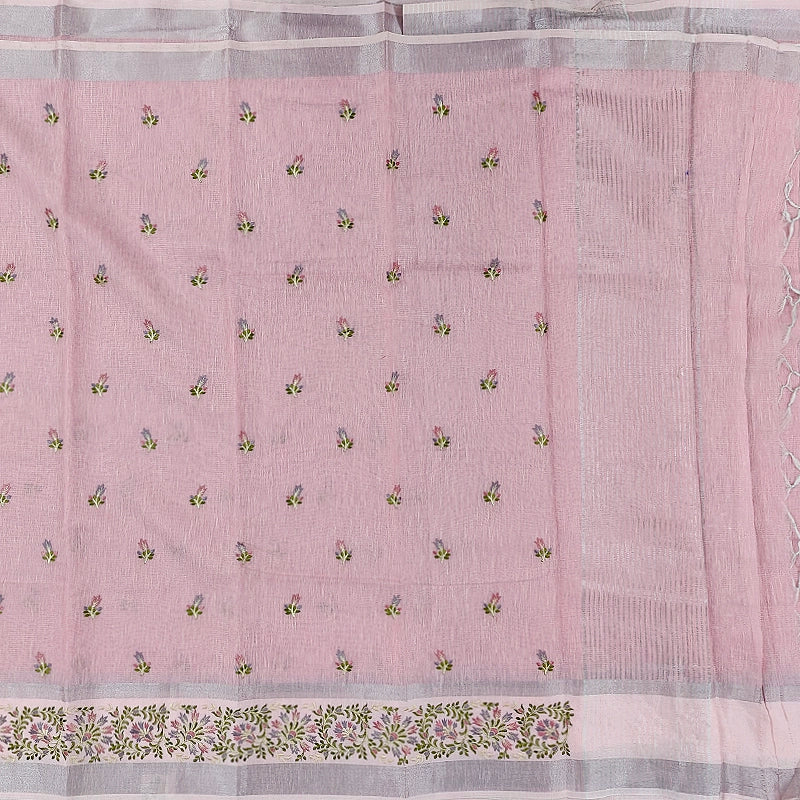 Hayagrivas Soft Pink Fancy Cotton Saree SSCBF99F1-2