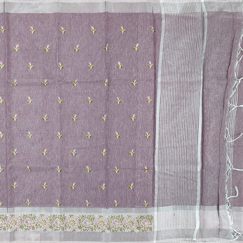 Hayagrivas Mauve-Lavender Fancy Cotton Saree SSCBF99F1-3
