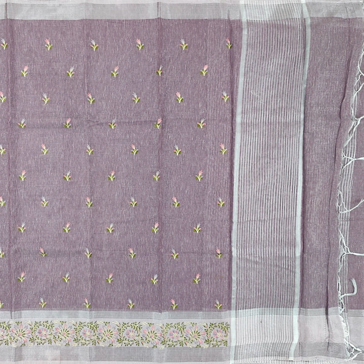 Hayagrivas Mauve-Lavender Fancy Cotton Saree SSCBF99F1-3