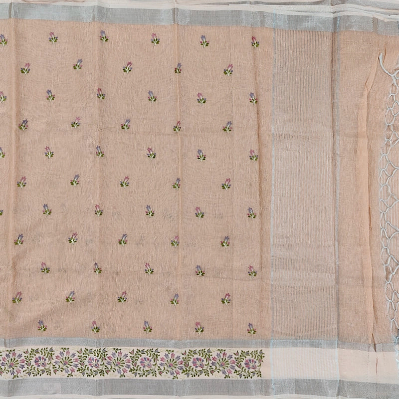 Hayagrivas Peach Fancy Cotton Saree SSCBF99F1-5