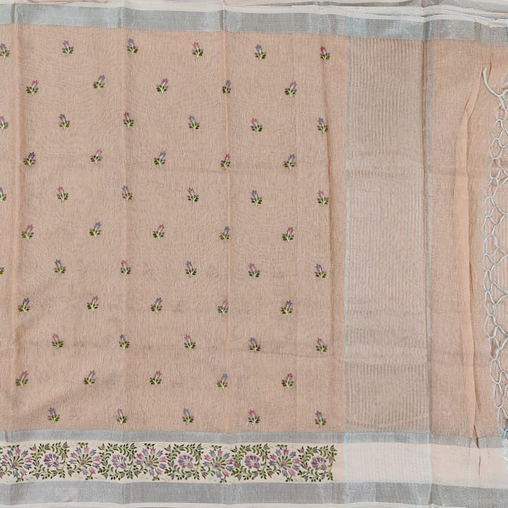 Hayagrivas Peach Fancy Cotton Saree SSCBF99F1-5