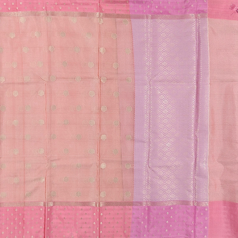 Hayagrivas Peach &amp; Pink Fancy Cotton Saree SSCBF99F2-1