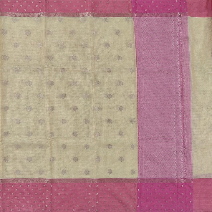 Hayagrivas Cream-Yellow Fancy Cotton Saree SSCBF99F2-4