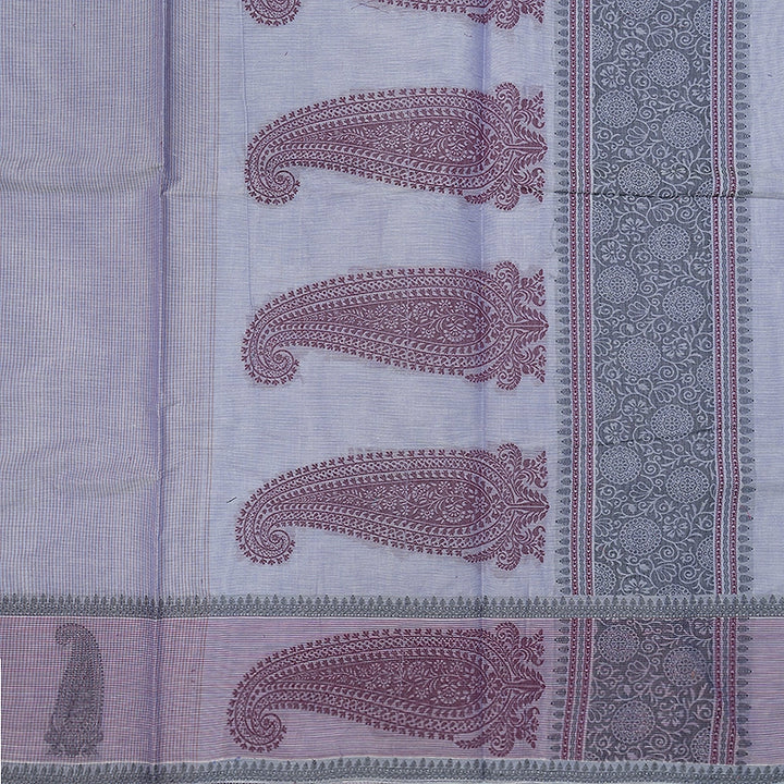 Hayagrivas Lavender-Blue Handloom Cotton Saree SSSBF127H6-1
