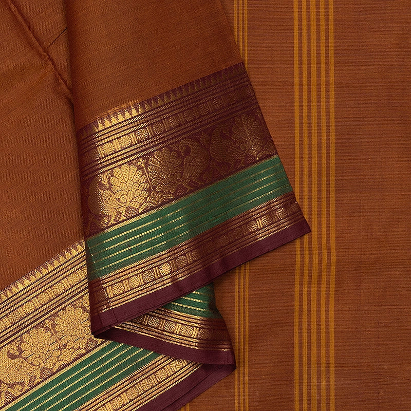 Hayagrivas Honey Mustard Handloom Chettinad Cotton Saree SSSBF131H1-3