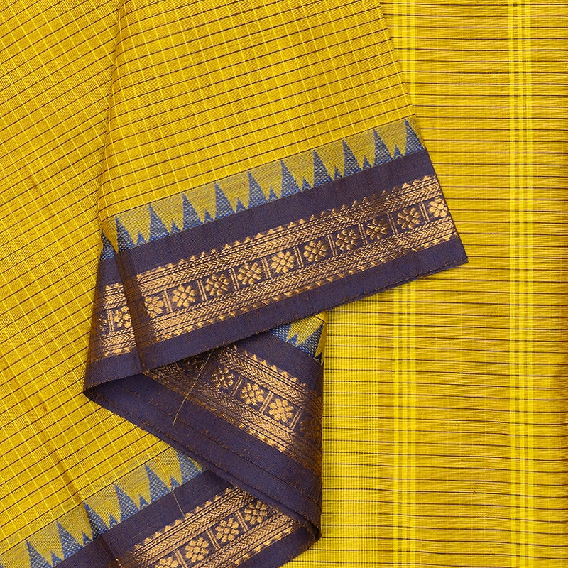Hayagrivas Lemon Yellow Handloom Chettinad Cotton Saree SSSBF131H3-2