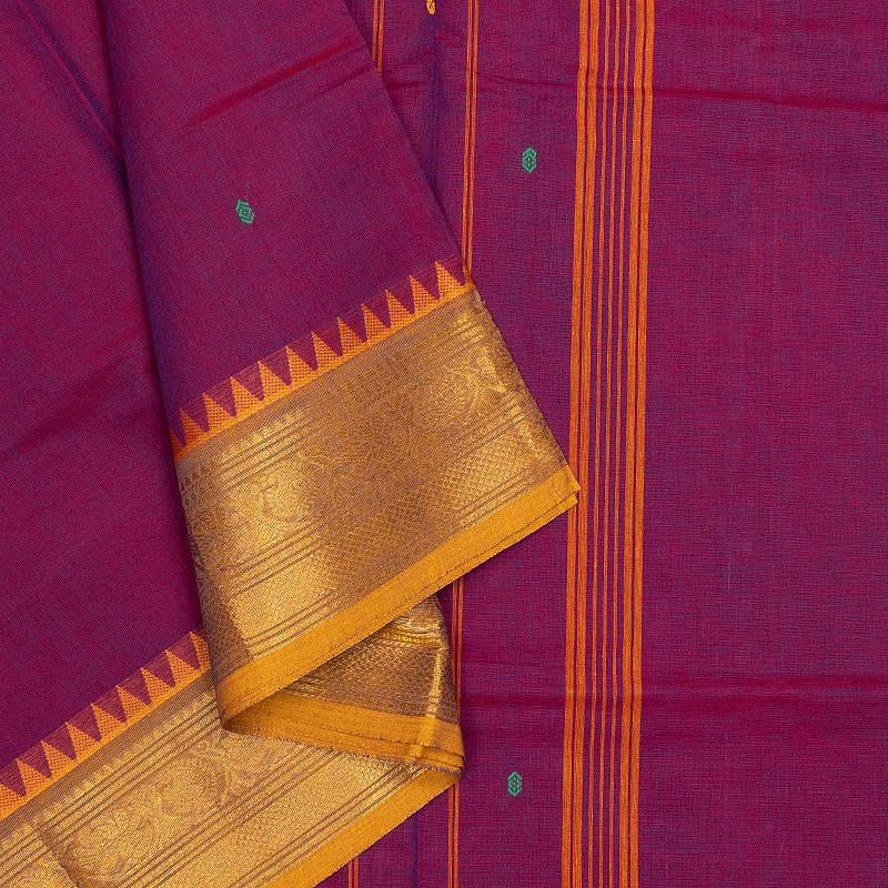 Hayagrivas Magenta Handloom Chettinad Cotton Saree SSSBF131H6-14