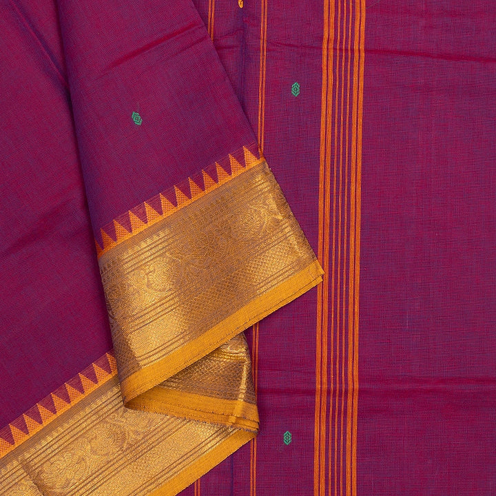 Hayagrivas Magenta Handloom Chettinad Cotton Saree SSSBF131H6-14