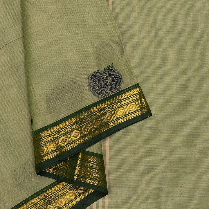 Hayagrivas Pastel Green Handloom Chettinad Cotton Saree SSSBF131H6-15