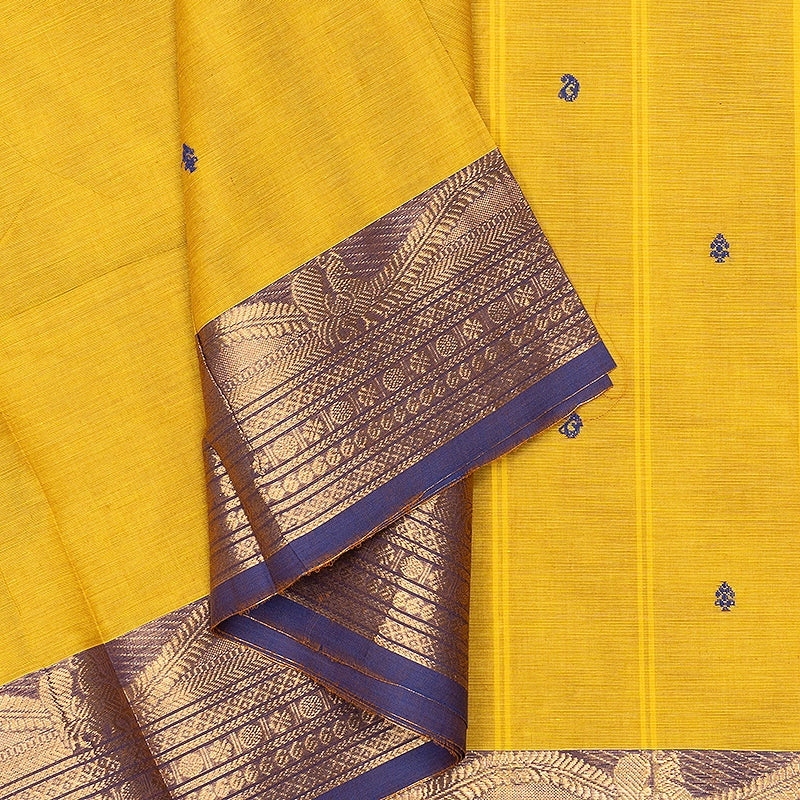 Hayagrivas Lemon Yellow Handloom Chettinad Cotton Saree SSSBF131H6-16