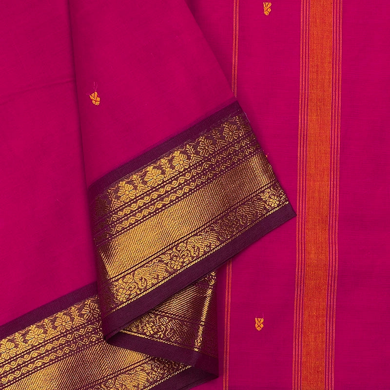 Hayagrivas Rani Pink Handloom Chettinad Cotton Saree SSSBF131H6-17