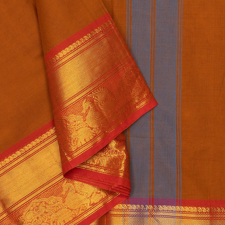 Hayagrivas Deep Mustard Handloom Chettinad Cotton Saree SSSBF131H6-2