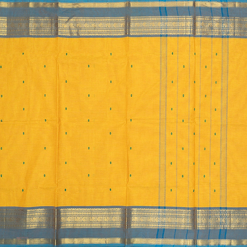 Hayagrivas Yellow Handloom Chettinad Cotton Saree SSSBF131H6-6