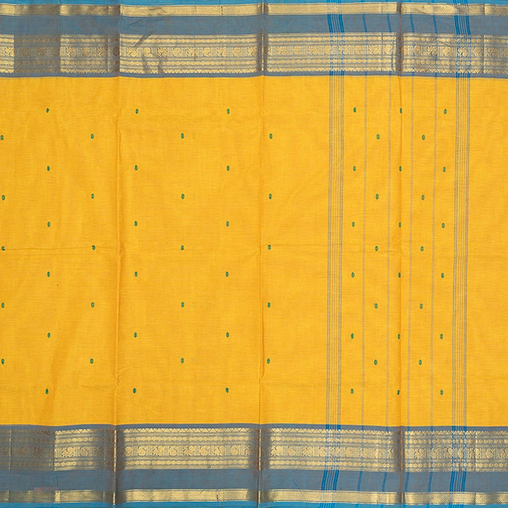 Hayagrivas Yellow Handloom Chettinad Cotton Saree SSSBF131H6-6