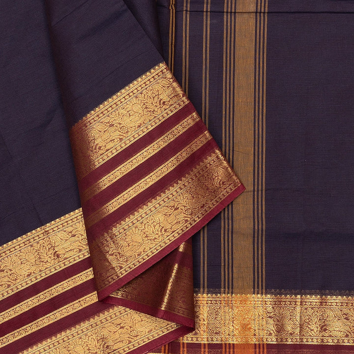 Hayagrivas Nagapazham Handloom Chettinad Cotton Saree SSSBF131H7-2