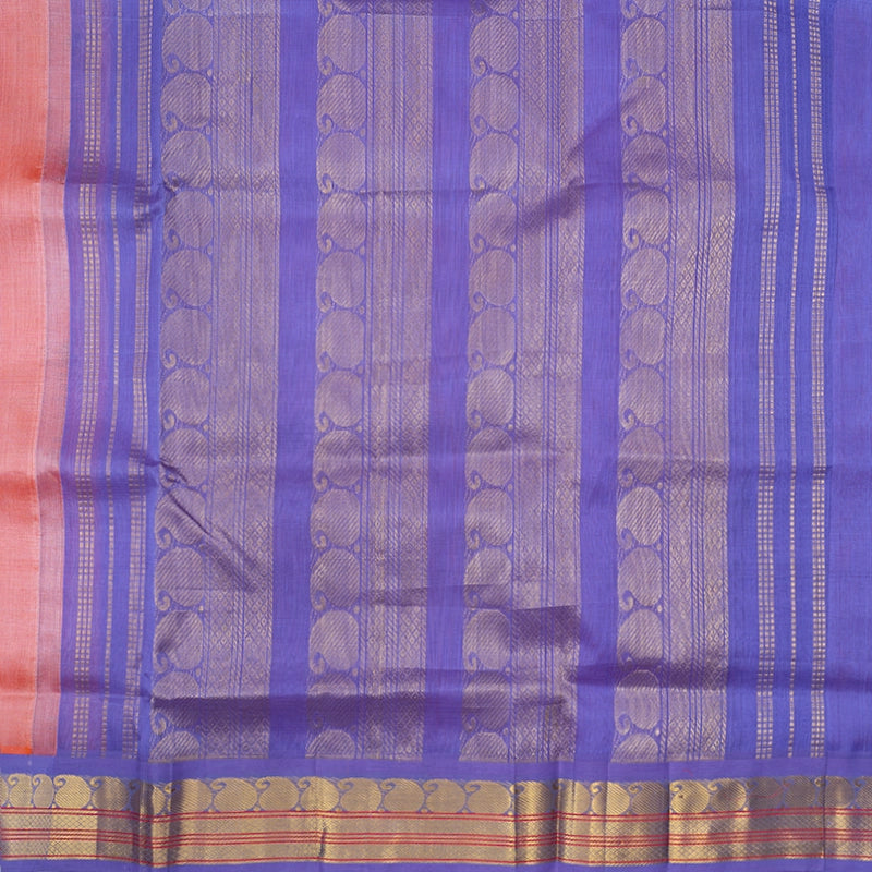 Hayagrivas Coral Peach Pure Silk Cotton Saree SSCBF56E9-9