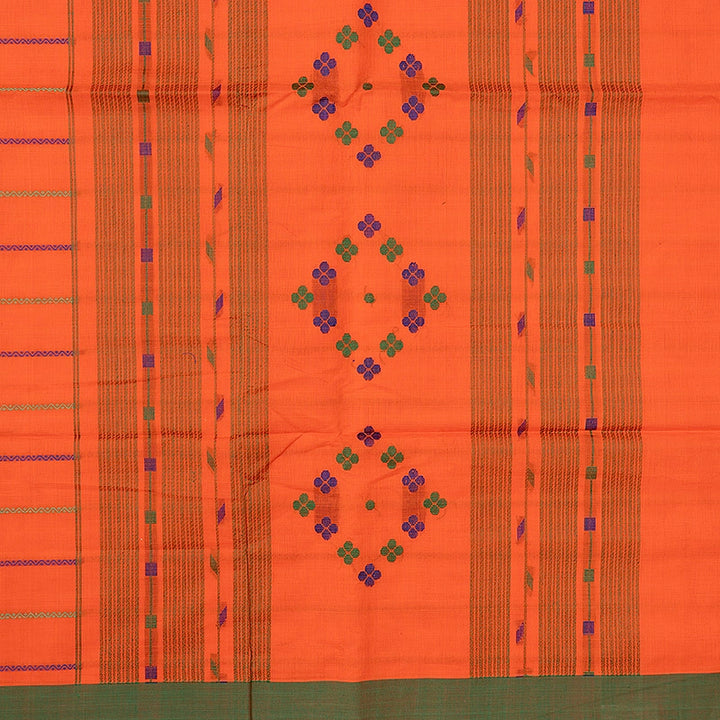 Hayagrivas Orange Handloom Kanchi Cotton Saree SSCBF103F3-1