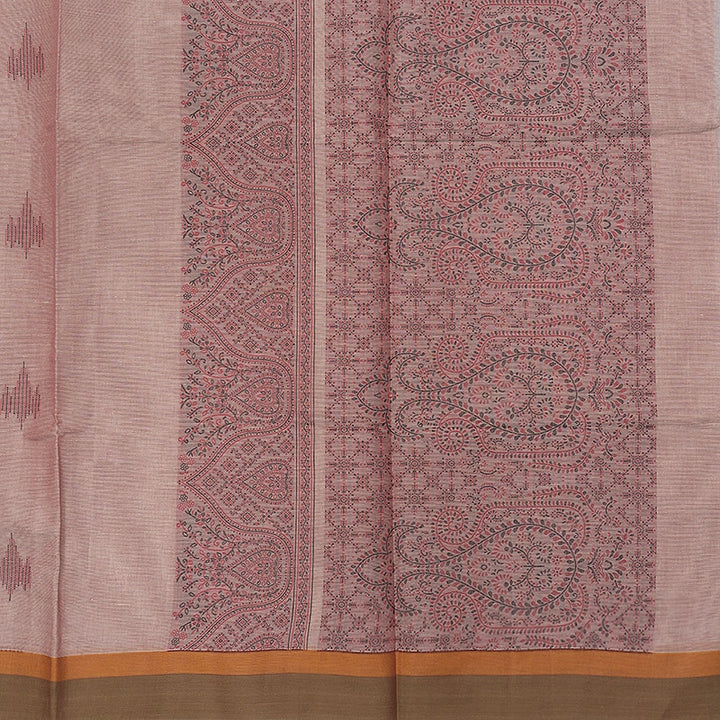 Hayagrivas Rose Pink Handloom Cotton Saree SSSBF127H12-3