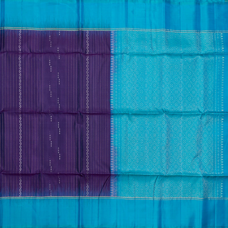 Hayagrivas Purple Handloom Soft Silk Saree KBF566G1-2