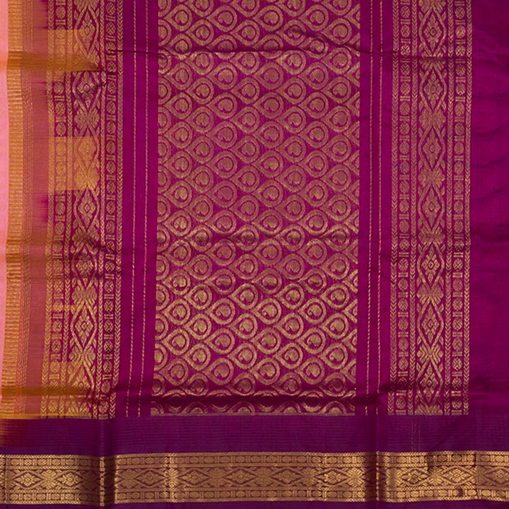 Hayagrivas Peach Pink Pure Silk Cotton Saree SSCBF34D3-25