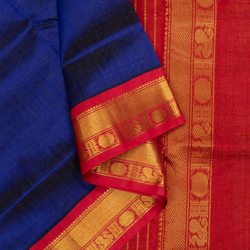 Hayagrivas Royal Blue Pure Silk Cotton Saree SSCBF35D1-41