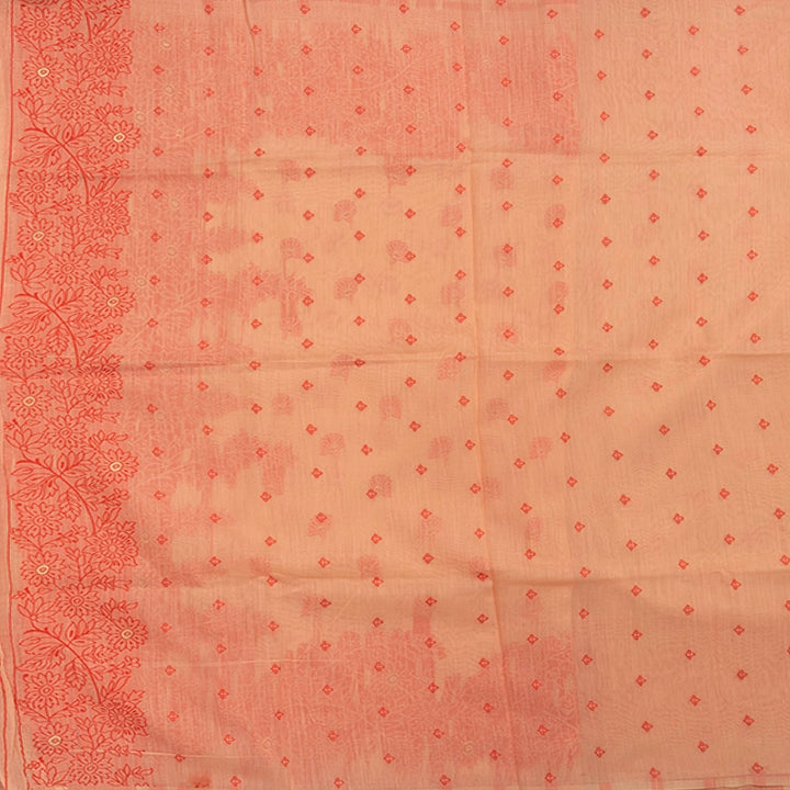 Hayagrivas Peach Fancy Cotton Saree KBE2211A6-1