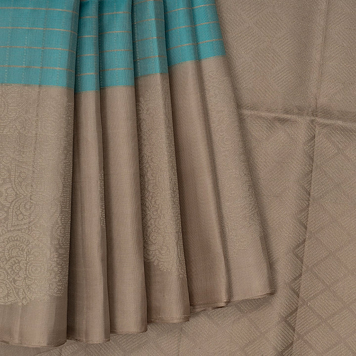 Hayagrivas Powder Blue Handloom Soft Silk Saree KBE2140A18-1