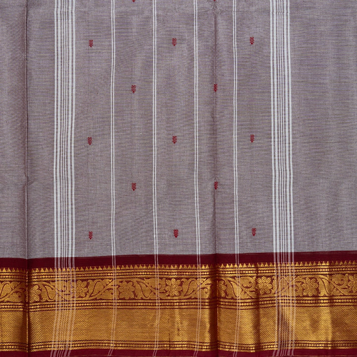 Hayagrivas Grey Handloom Chettinad Cotton Saree SSKBF86F1-101
