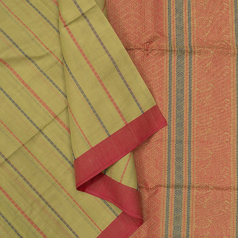 Hayagrivas Pista Green Handloom Kanchi Cotton Saree SSCBF103F1-1